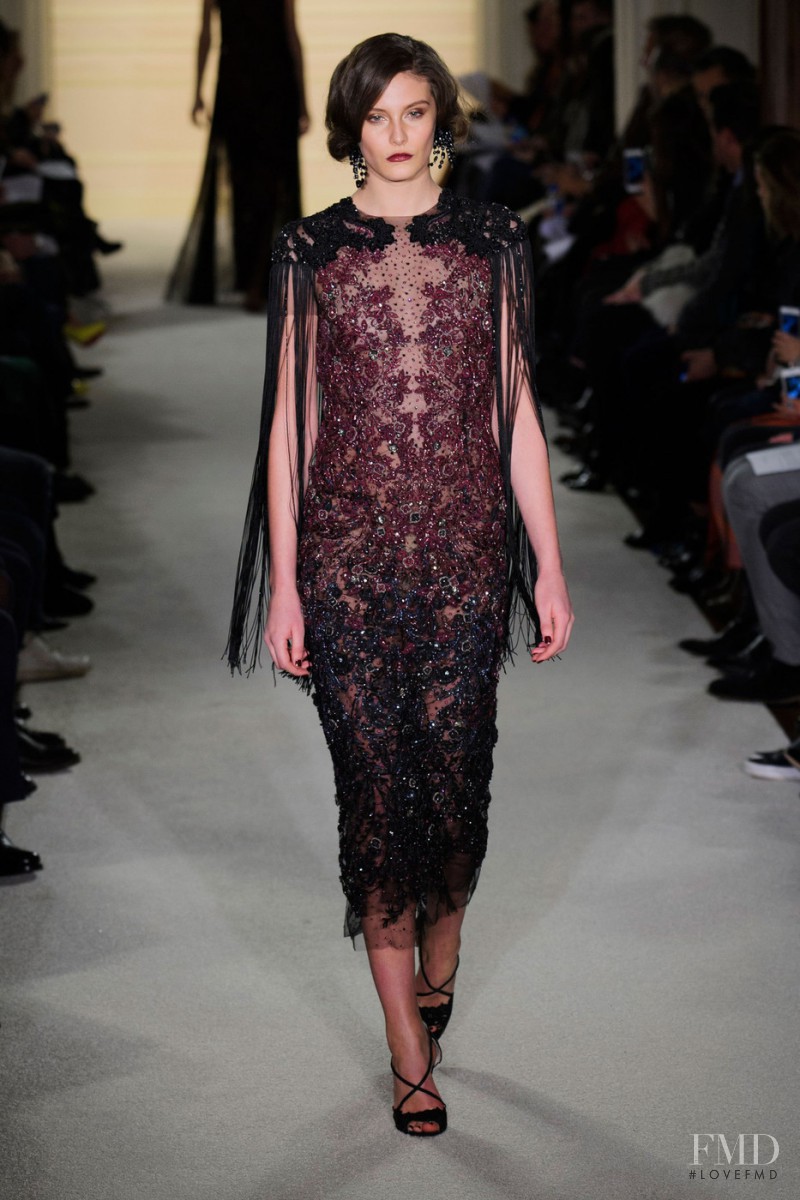 Charlotte Wiggins featured in  the Marchesa fashion show for Autumn/Winter 2015