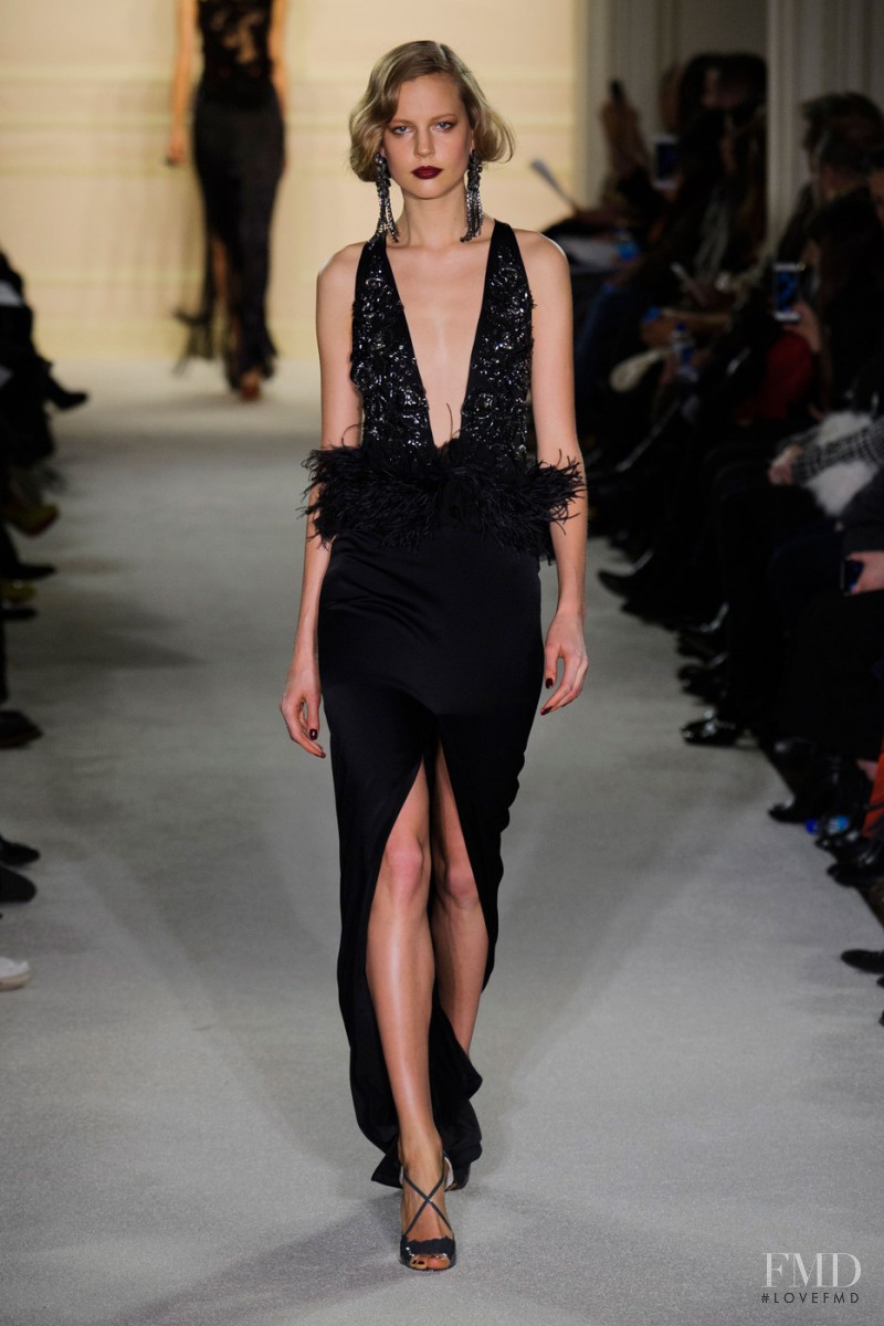 Elisabeth Erm featured in  the Marchesa fashion show for Autumn/Winter 2015
