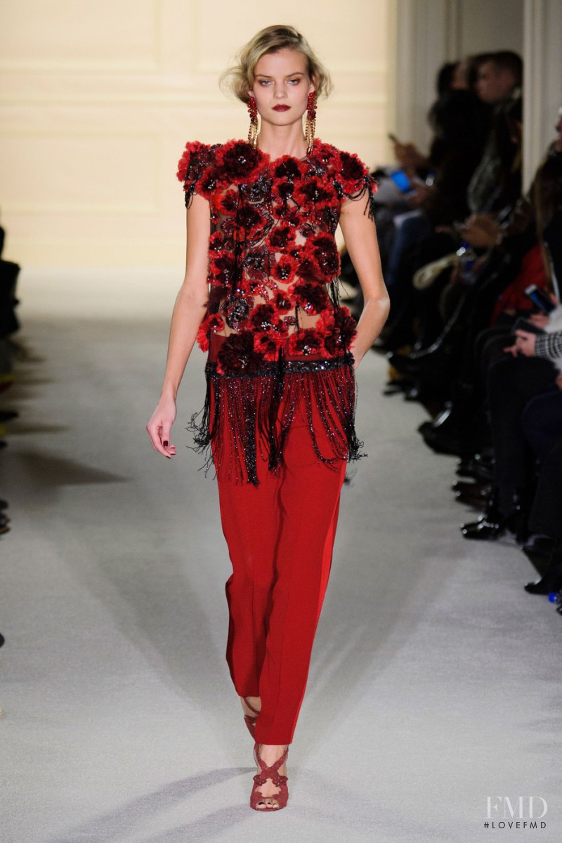 Kate Grigorieva featured in  the Marchesa fashion show for Autumn/Winter 2015