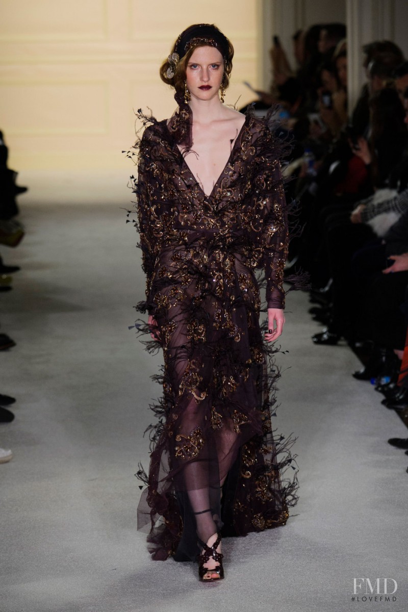 Magdalena Jasek featured in  the Marchesa fashion show for Autumn/Winter 2015