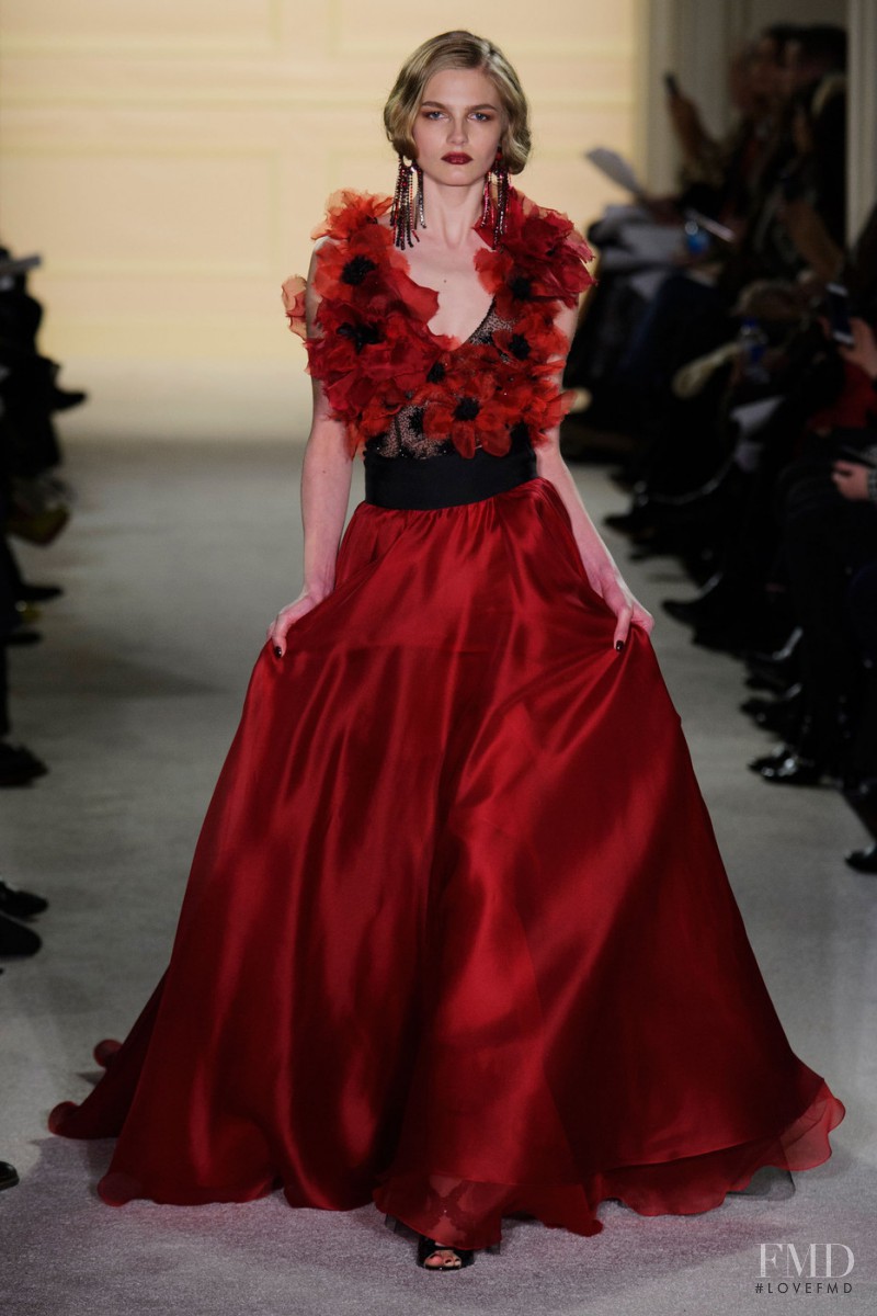 Aneta Pajak featured in  the Marchesa fashion show for Autumn/Winter 2015