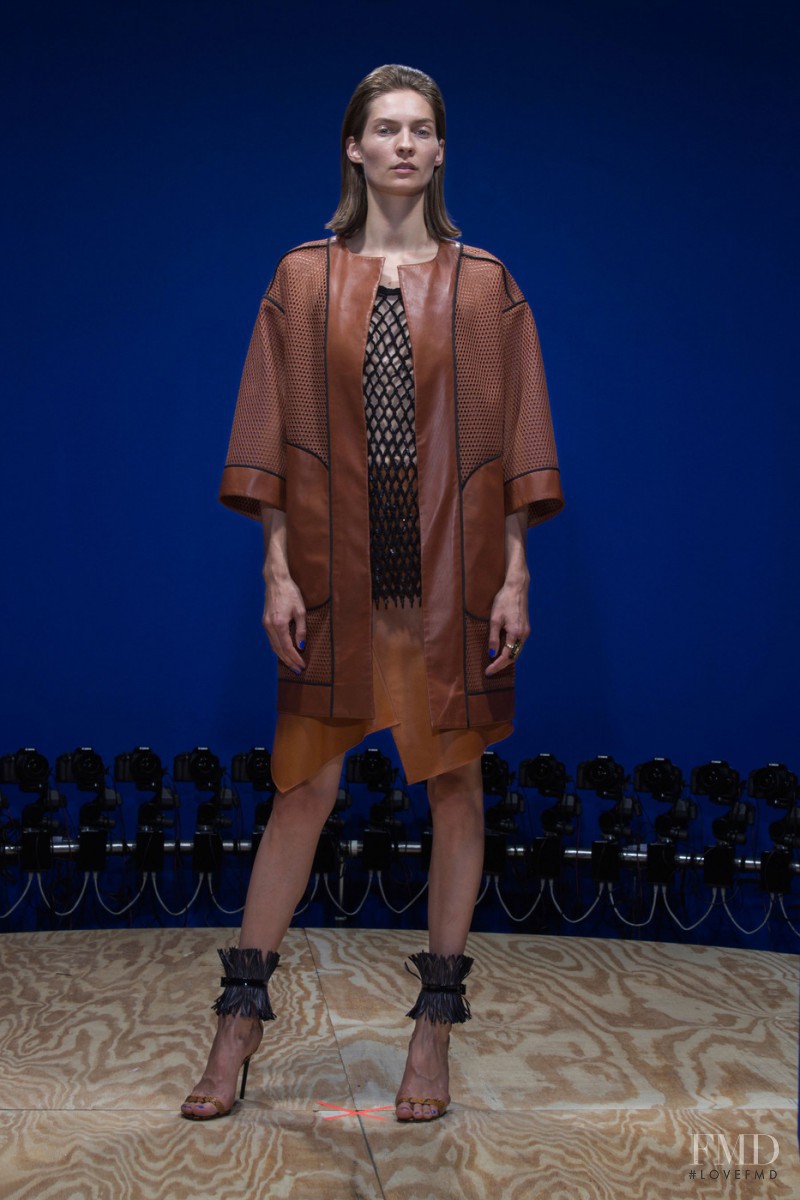 Karolin Wolter featured in  the Reed Krakoff fashion show for Spring/Summer 2015