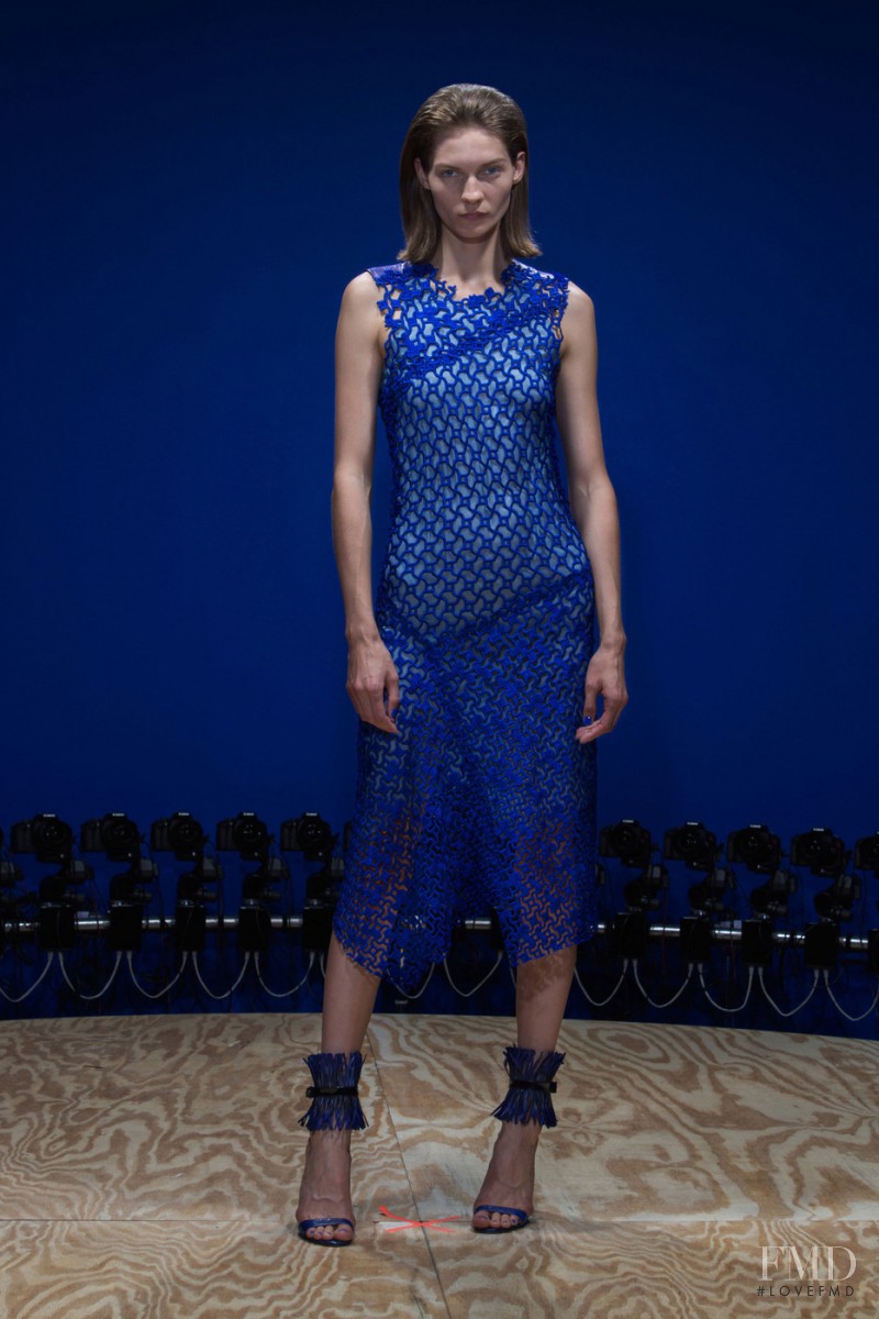 Karolin Wolter featured in  the Reed Krakoff fashion show for Spring/Summer 2015