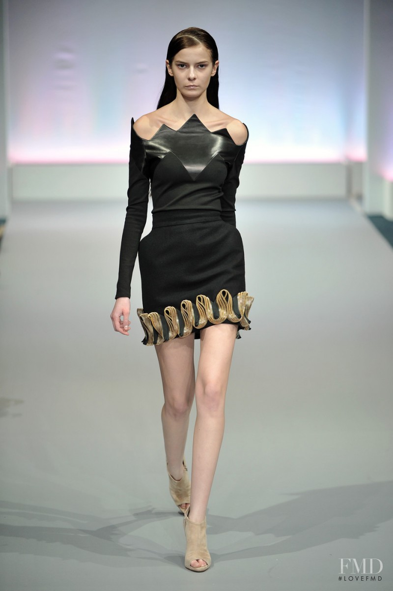 Dasha Denisenko featured in  the David Koma fashion show for Autumn/Winter 2010