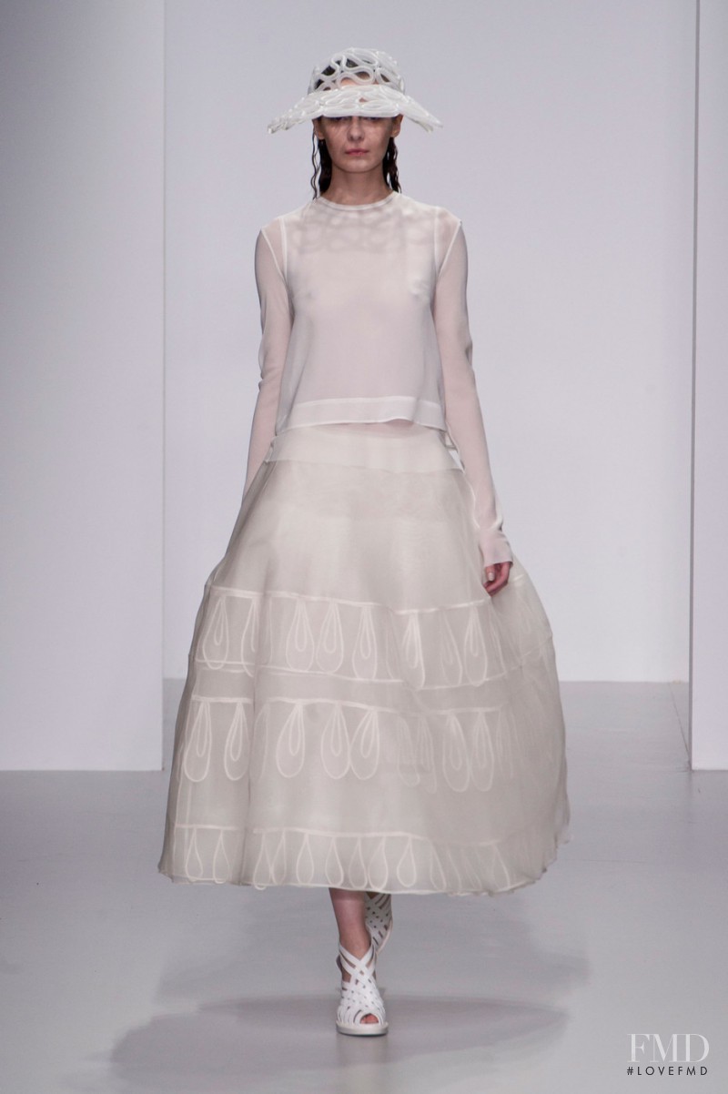 Dasha Denisenko featured in  the John Rocha fashion show for Spring/Summer 2014