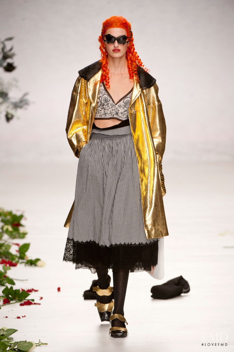 Zoe Huxford featured in  the Meadham Kirchhoff fashion show for Spring/Summer 2014