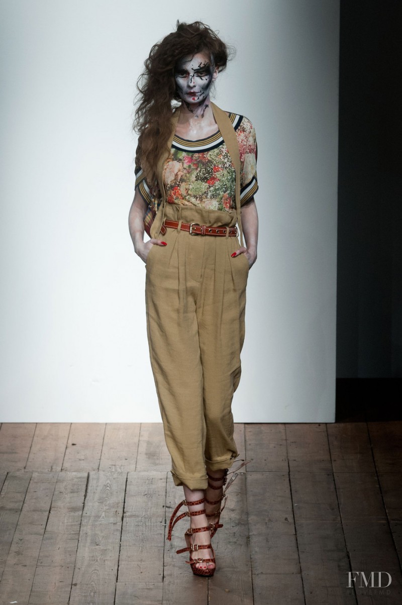 Dasha Denisenko featured in  the Vivienne Westwood fashion show for Spring/Summer 2014