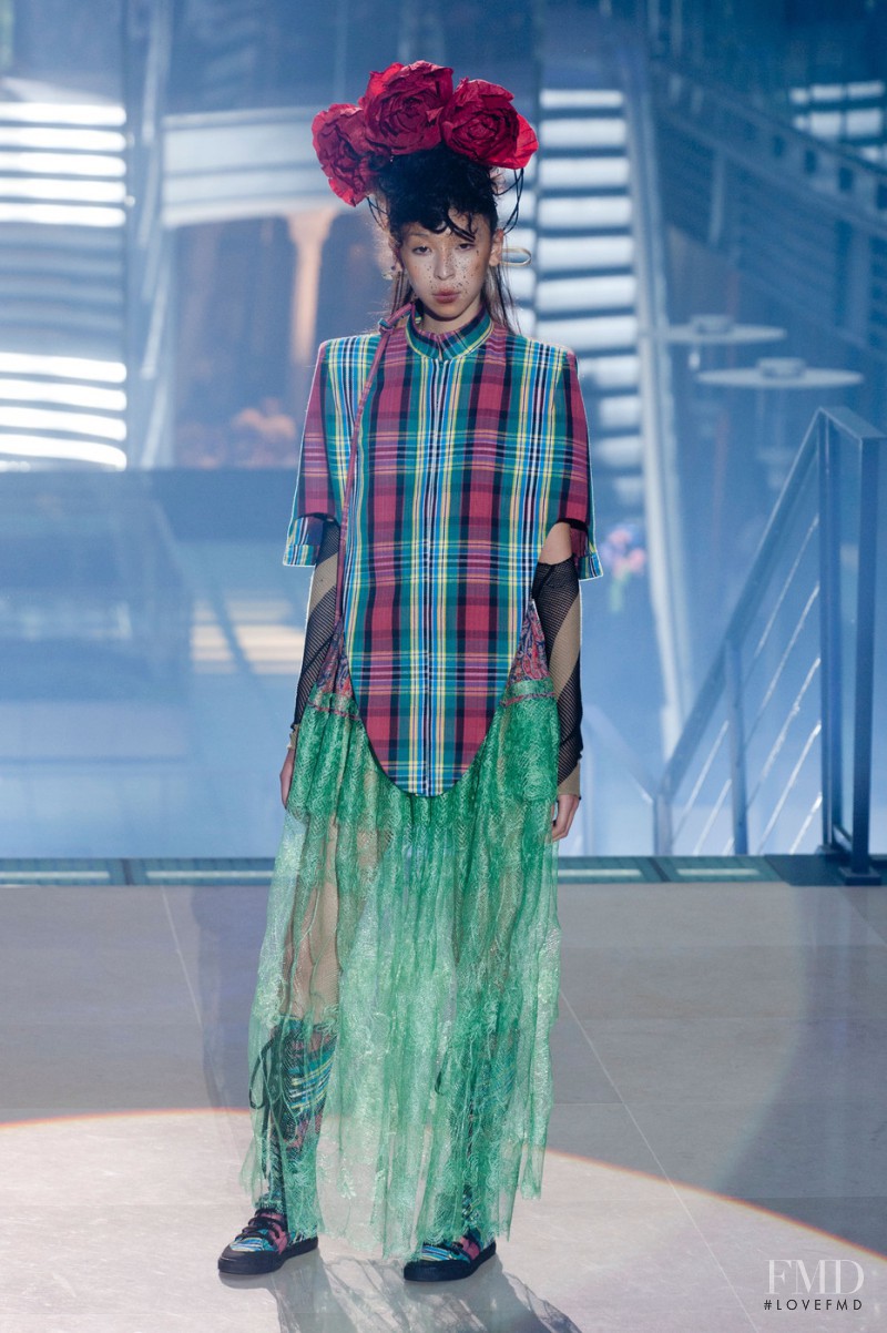 Issa Lish featured in  the Vivienne Westwood Gold Label fashion show for Spring/Summer 2014