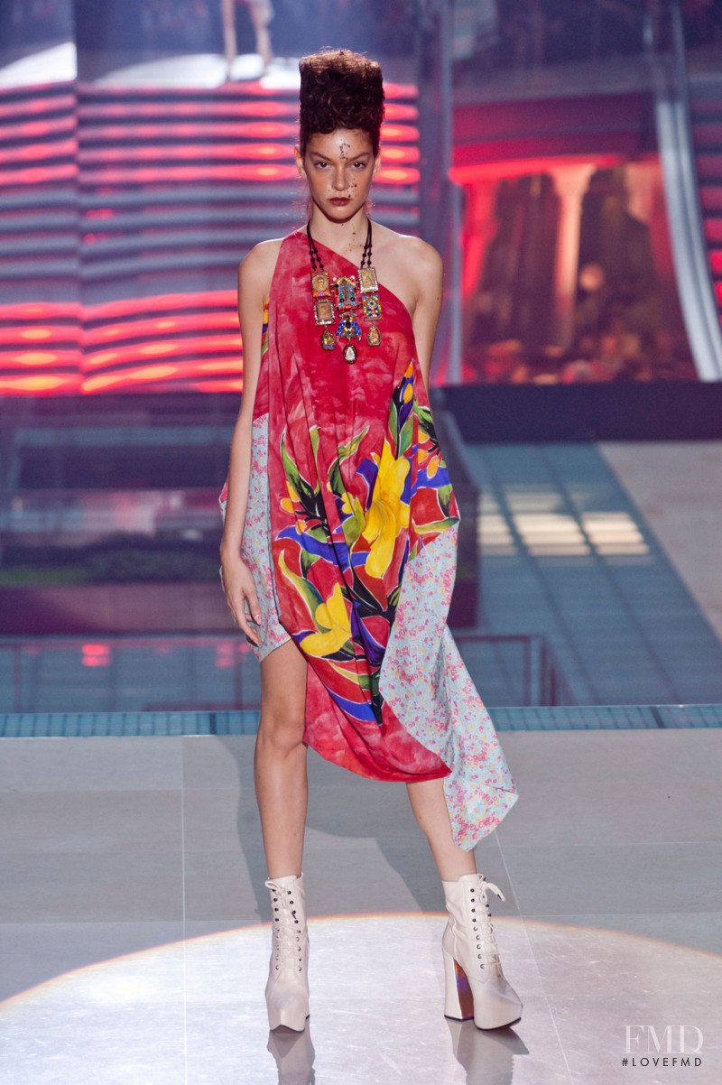 Marta Ortiz featured in  the Vivienne Westwood Gold Label fashion show for Spring/Summer 2014