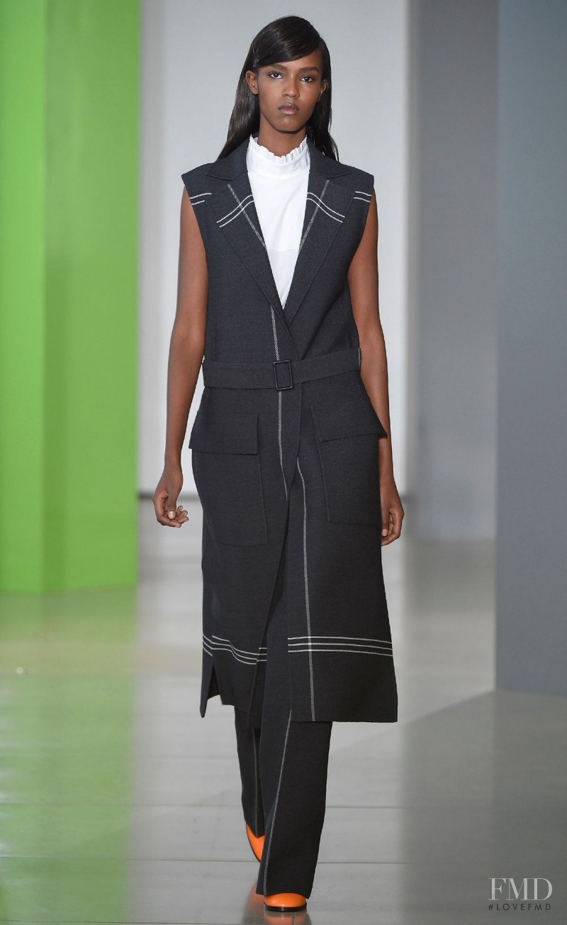 Leila Ndabirabe featured in  the Jil Sander fashion show for Autumn/Winter 2015