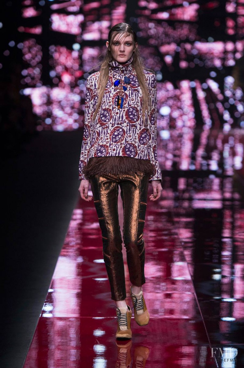 Nastya Abramova featured in  the Just Cavalli fashion show for Autumn/Winter 2015