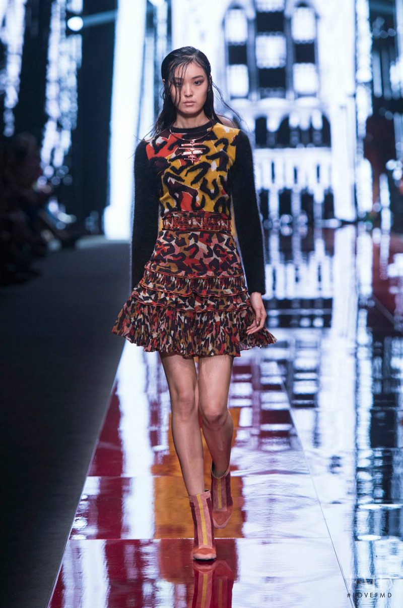 Yue Han featured in  the Just Cavalli fashion show for Autumn/Winter 2015