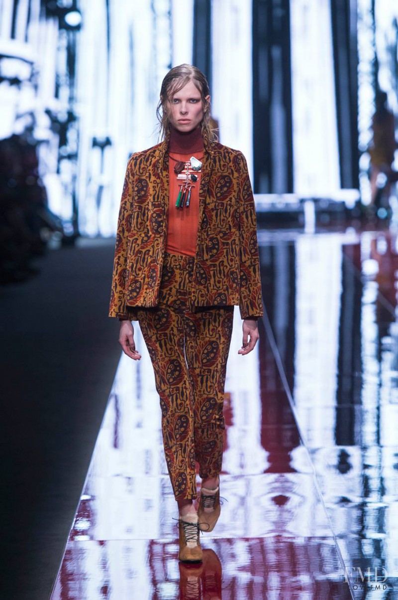 Lina Berg featured in  the Just Cavalli fashion show for Autumn/Winter 2015