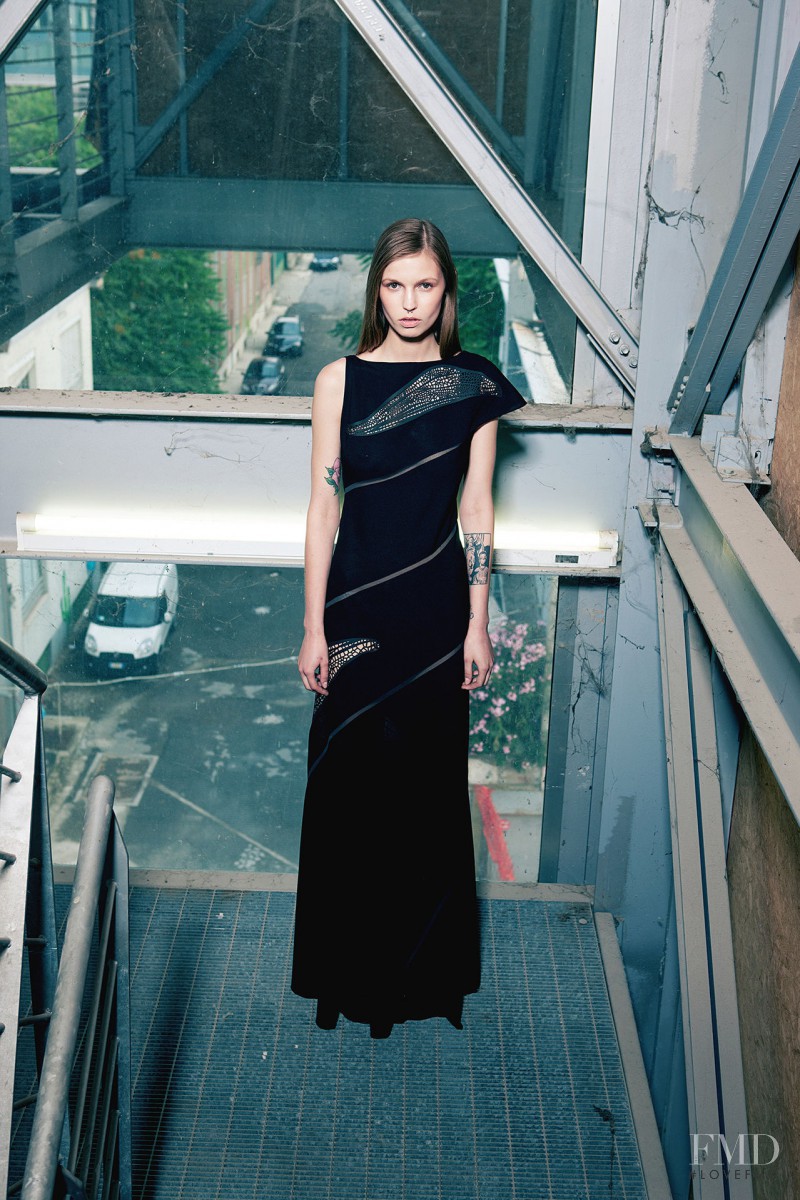 Sara Kiscinska featured in  the Vionnet lookbook for Resort 2015