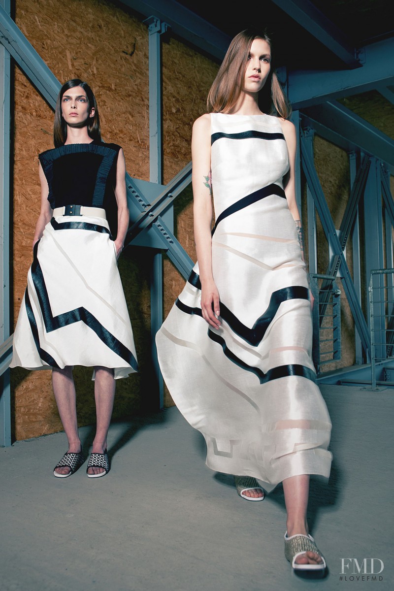 Sara Kiscinska featured in  the Vionnet lookbook for Resort 2015