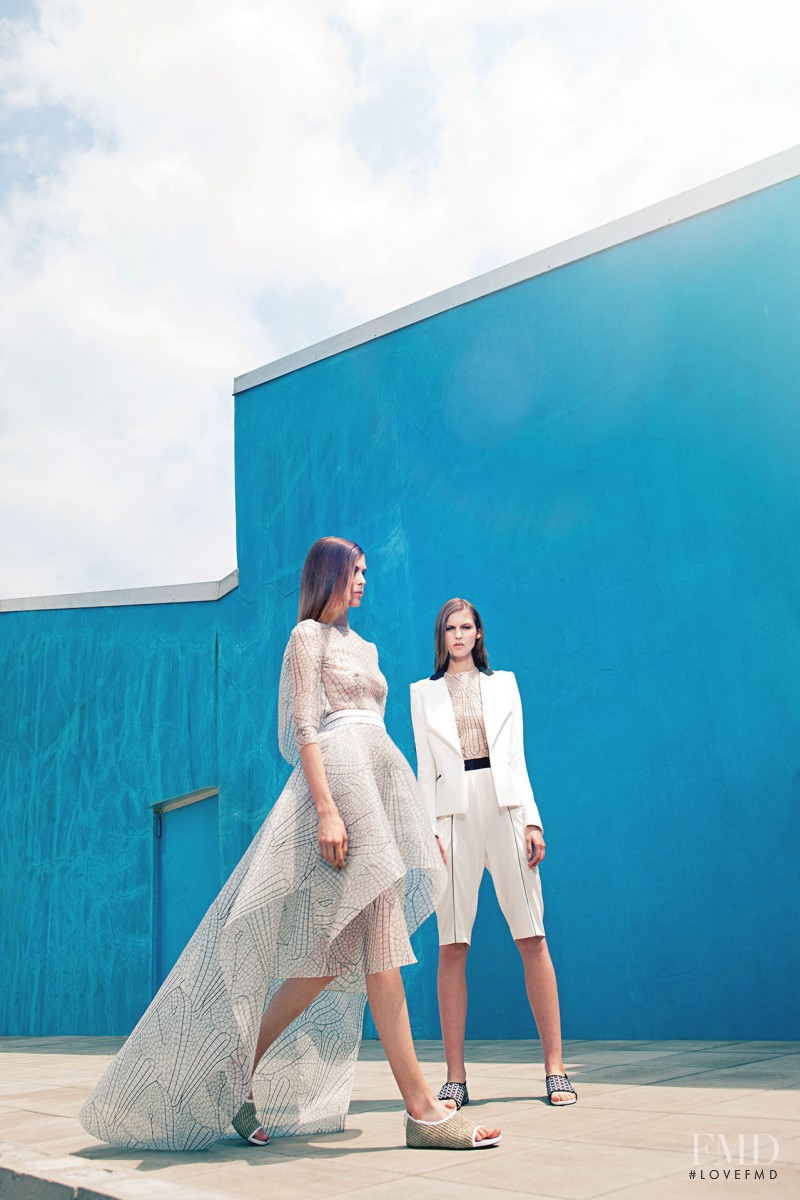 Sara Kiscinska featured in  the Vionnet lookbook for Resort 2015