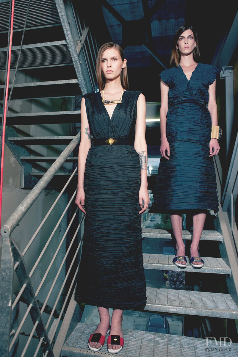 Sara Kiscinska featured in  the Vionnet lookbook for Resort 2015