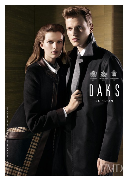 Bette Franke featured in  the DAKS advertisement for Autumn/Winter 2013