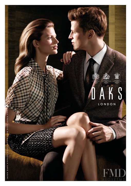 Bette Franke featured in  the DAKS advertisement for Autumn/Winter 2013