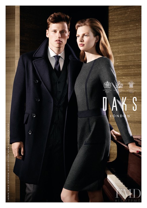 Bette Franke featured in  the DAKS advertisement for Autumn/Winter 2013