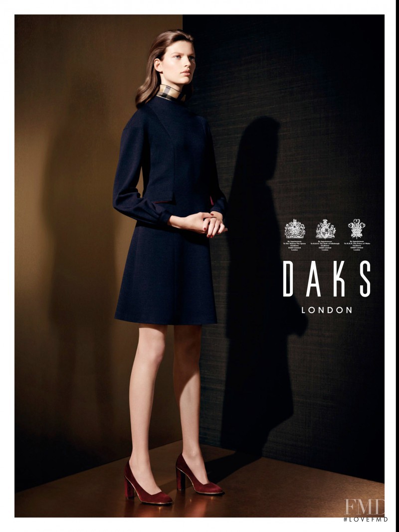 Bette Franke featured in  the DAKS advertisement for Autumn/Winter 2013