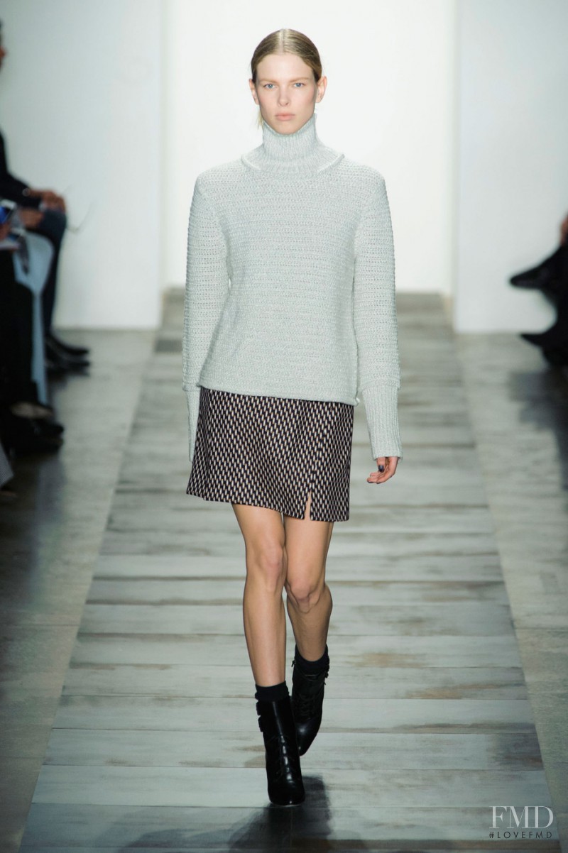 Lina Berg featured in  the Wes Gordon fashion show for Autumn/Winter 2015