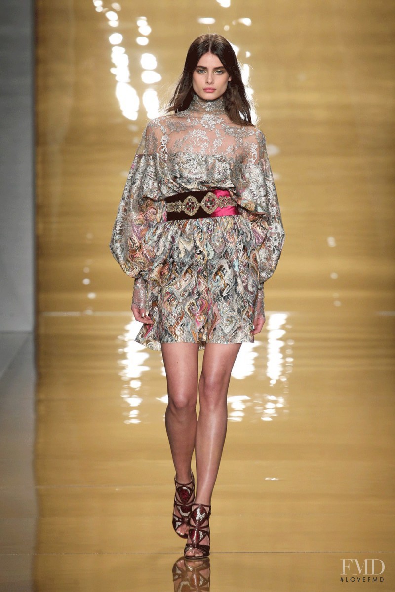 Taylor Hill featured in  the Reem Acra fashion show for Autumn/Winter 2015