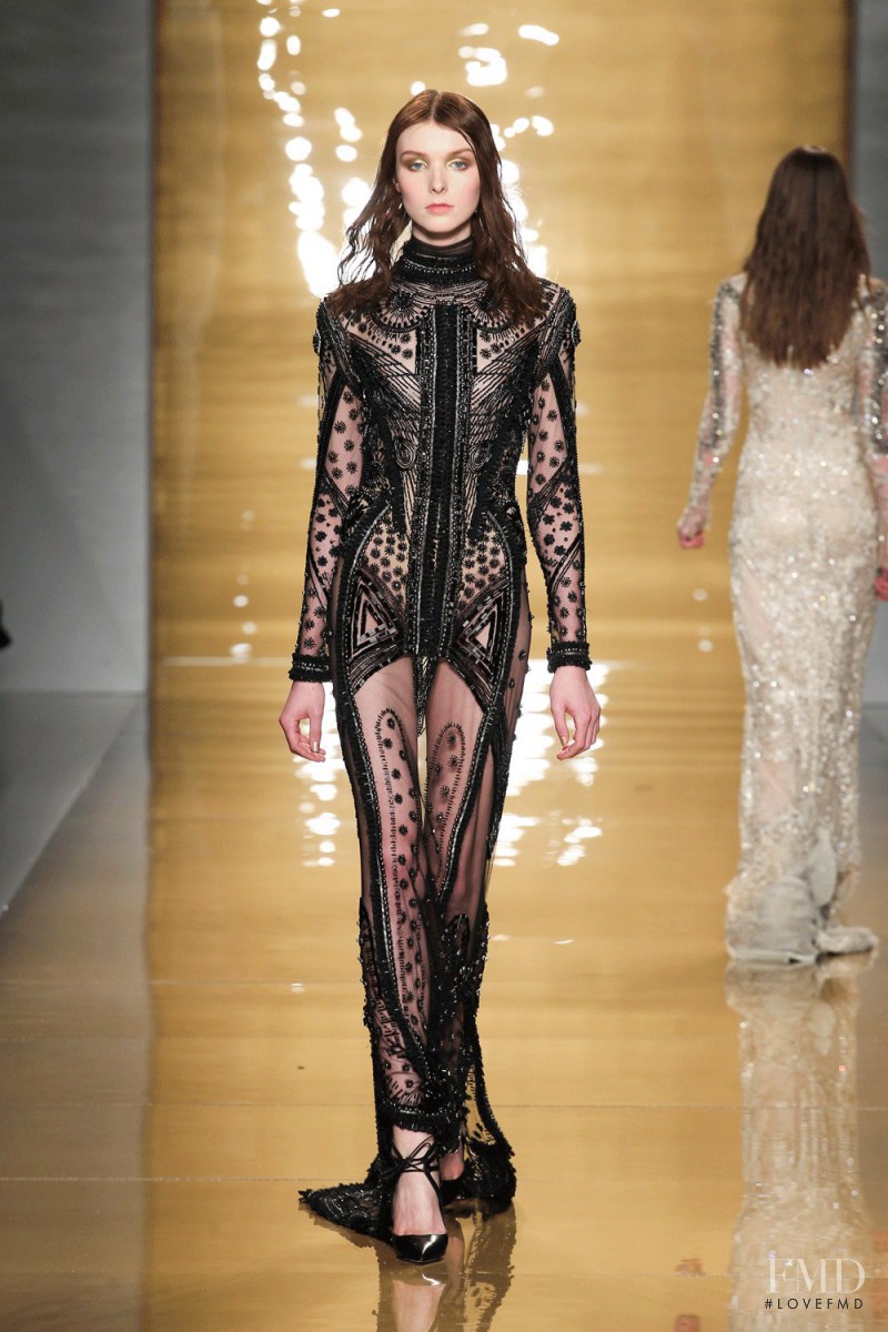 Jada Joyce featured in  the Reem Acra fashion show for Autumn/Winter 2015