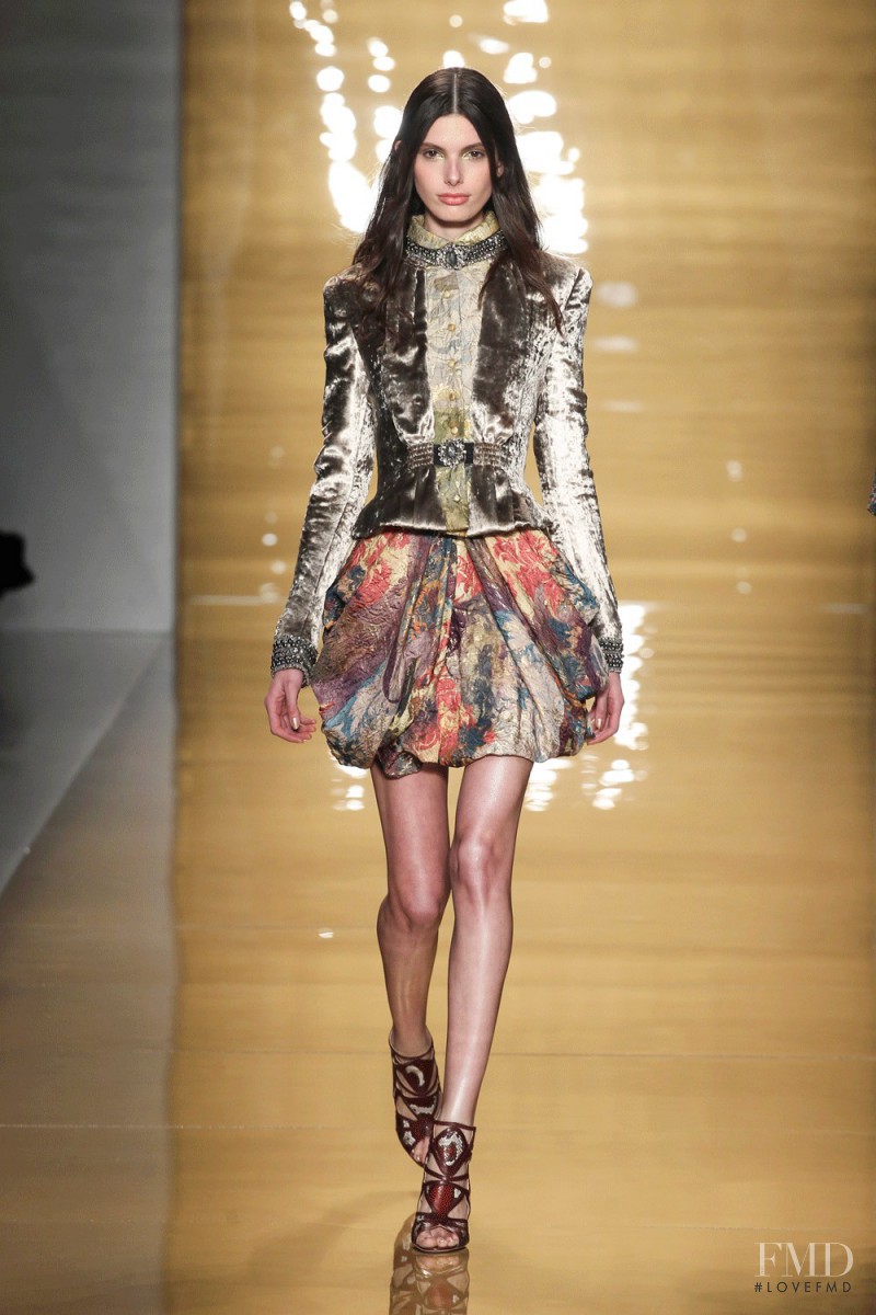 Giulia Manini featured in  the Reem Acra fashion show for Autumn/Winter 2015