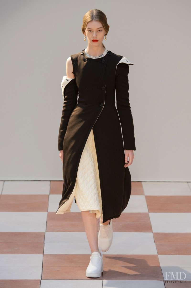 Ondria Hardin featured in  the Celine fashion show for Autumn/Winter 2015