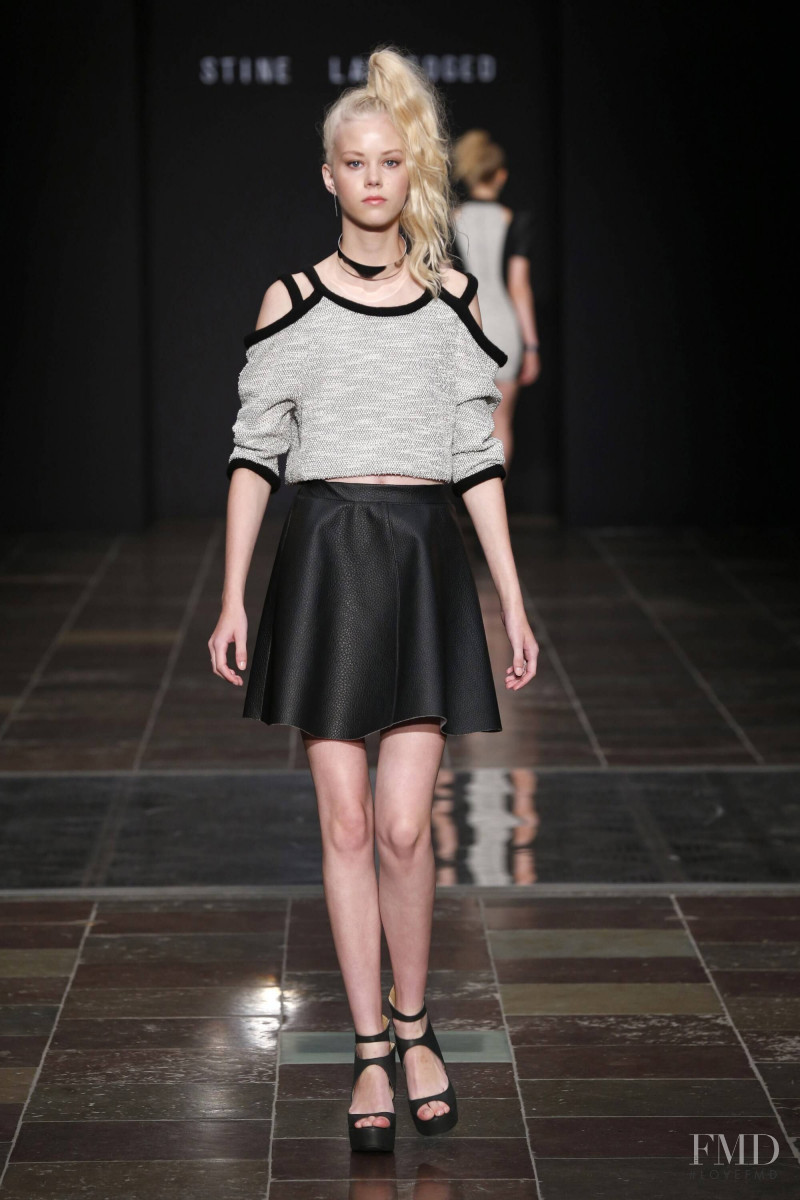 Amalie Schmidt featured in  the Stine Ladefoged fashion show for Spring/Summer 2015