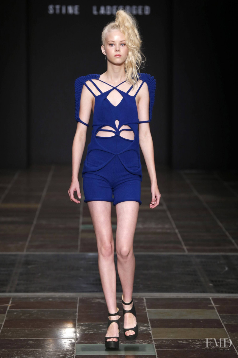 Amalie Schmidt featured in  the Stine Ladefoged fashion show for Spring/Summer 2015