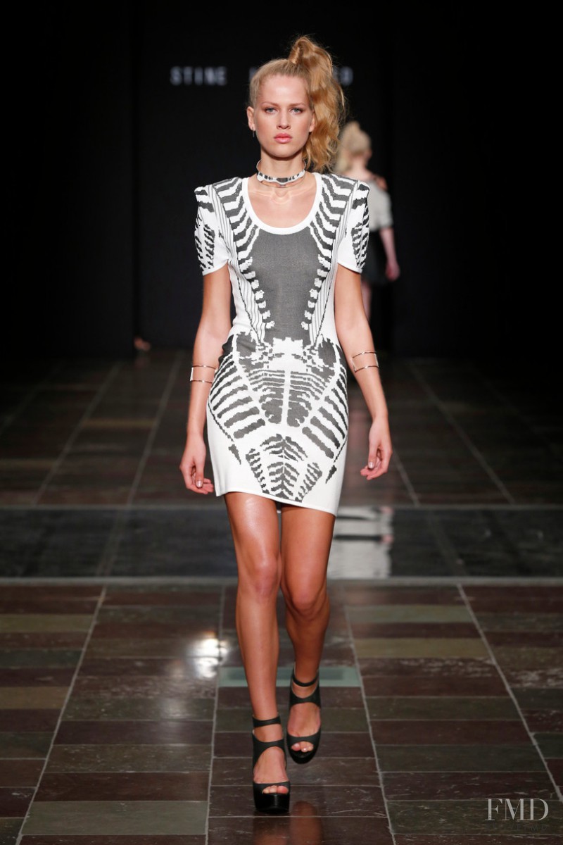 Laura Julie Schwab Holm featured in  the Stine Ladefoged fashion show for Spring/Summer 2015