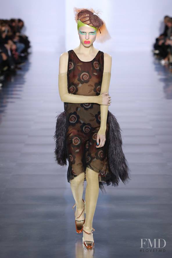 Lina Berg featured in  the Maison Martin Margiela Défilé fashion show for Autumn/Winter 2015