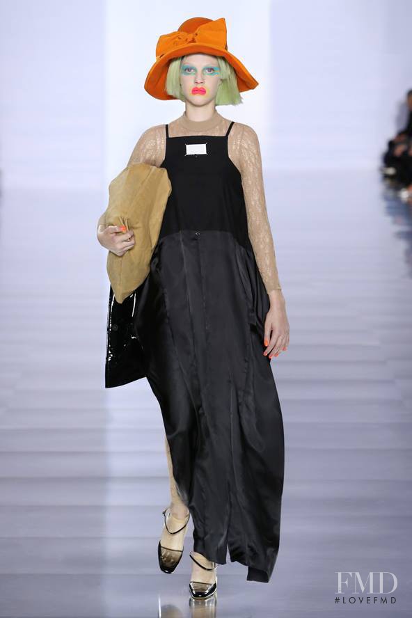 Emilie Evander featured in  the Maison Martin Margiela Défilé fashion show for Autumn/Winter 2015