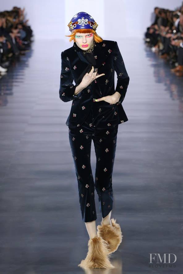 Alexandra Elizabeth Ljadov featured in  the Maison Martin Margiela Défilé fashion show for Autumn/Winter 2015