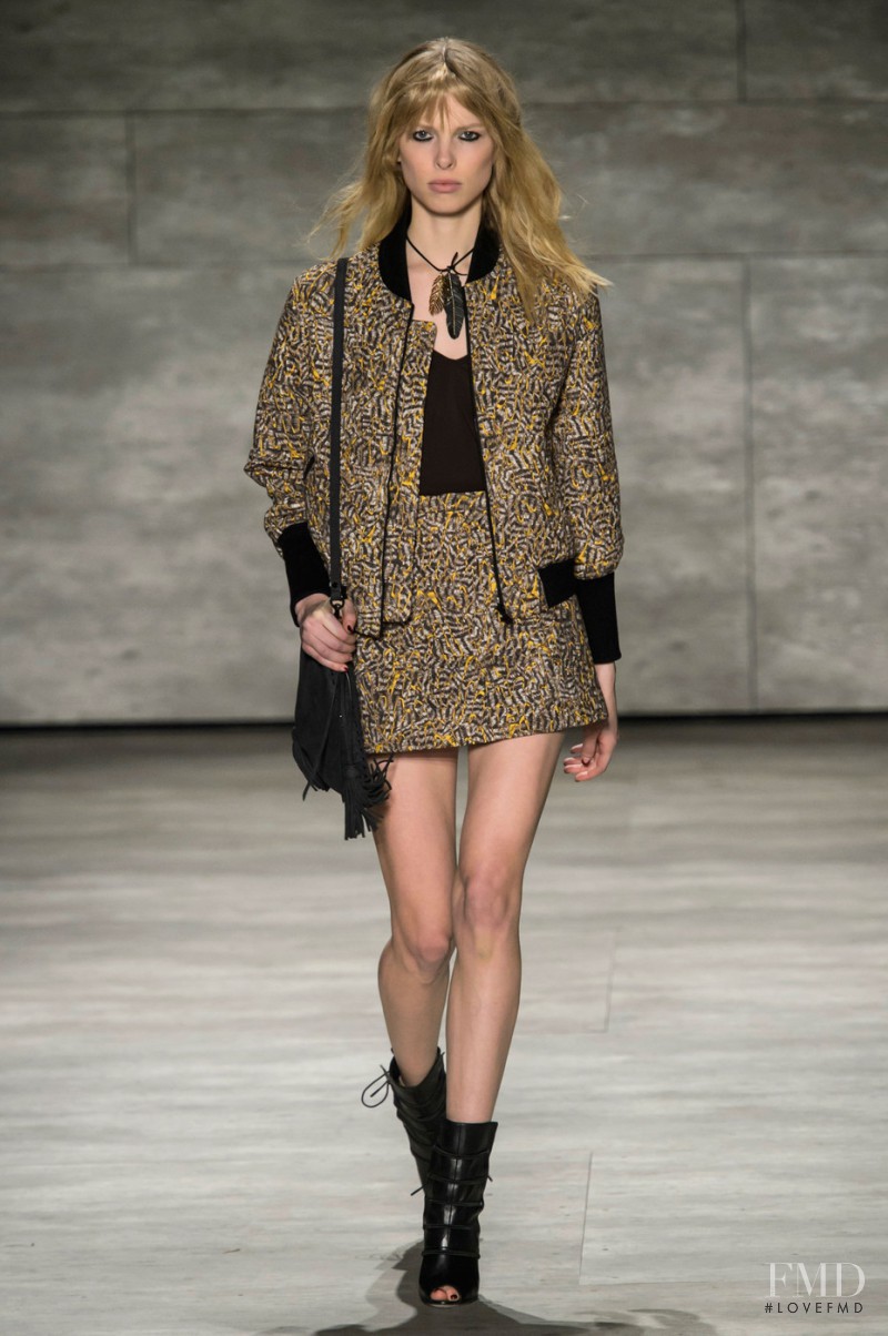 Lina Berg featured in  the Rebecca Minkoff fashion show for Autumn/Winter 2015