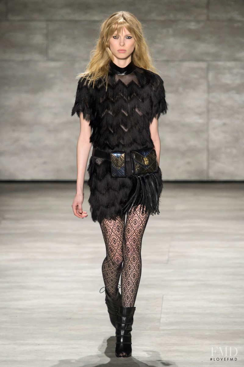 Lina Berg featured in  the Rebecca Minkoff fashion show for Autumn/Winter 2015