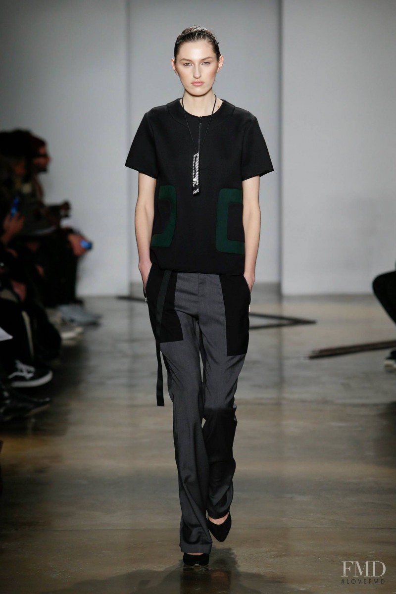 Zoe Huxford featured in  the Tim Coppens fashion show for Autumn/Winter 2015