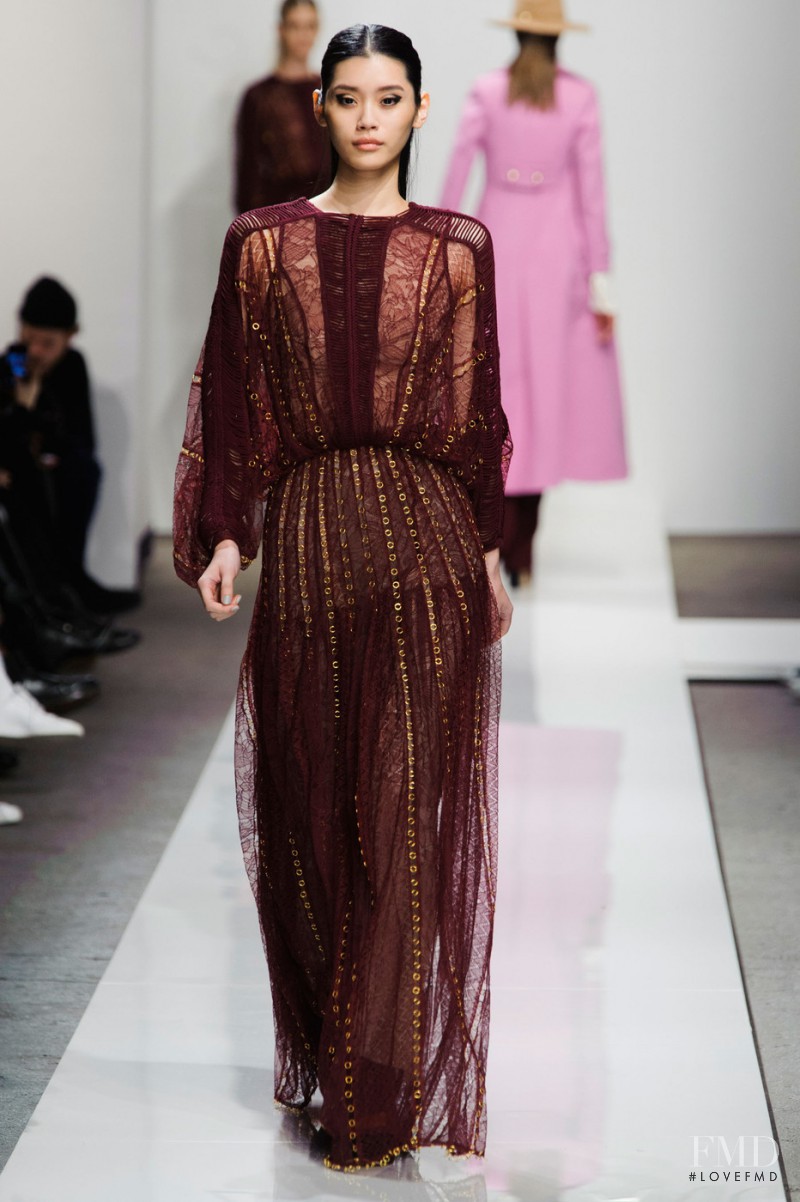 Ming Xi featured in  the Zimmermann fashion show for Autumn/Winter 2015