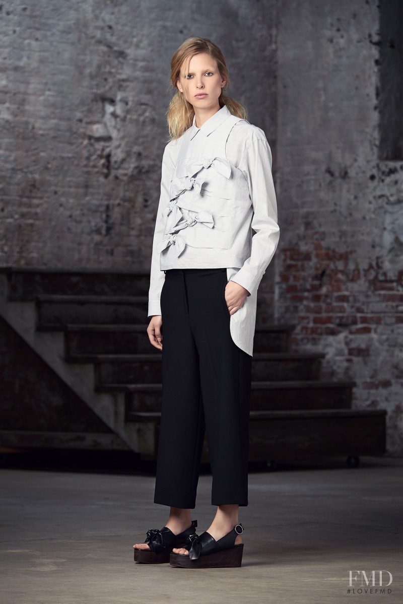 Lina Berg featured in  the Tibi lookbook for Pre-Fall 2015