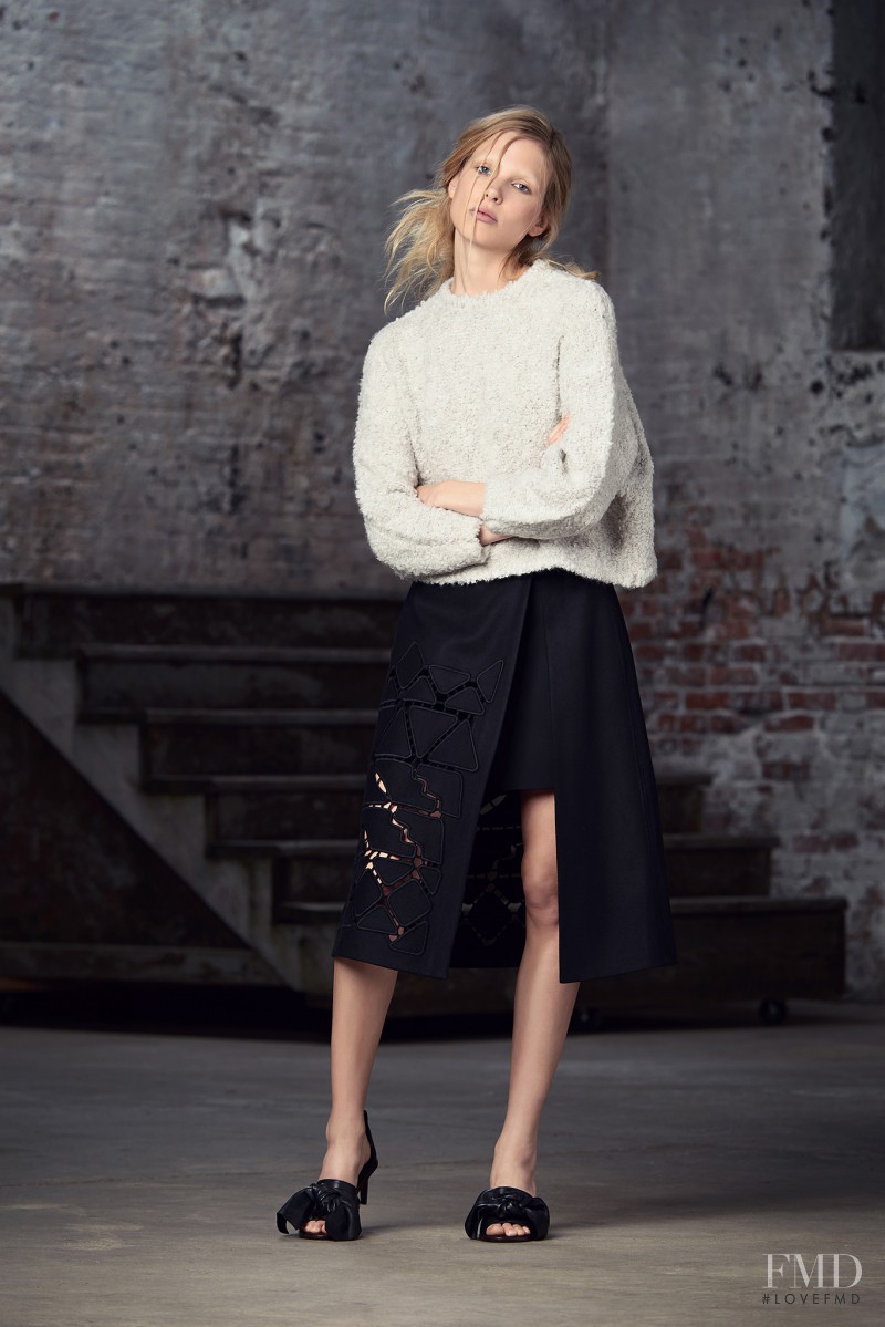 Lina Berg featured in  the Tibi lookbook for Pre-Fall 2015