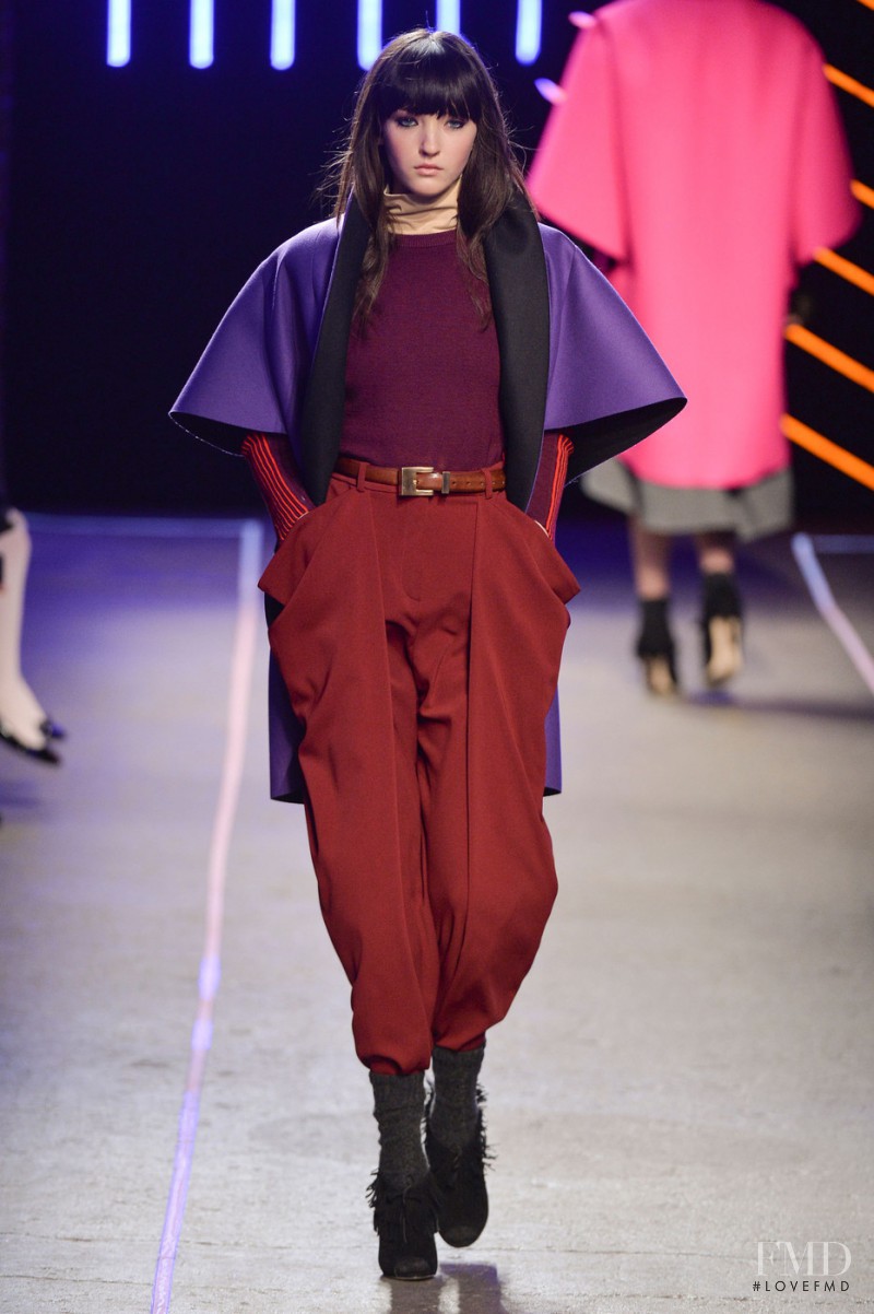 Angela Longton featured in  the Milly fashion show for Autumn/Winter 2015
