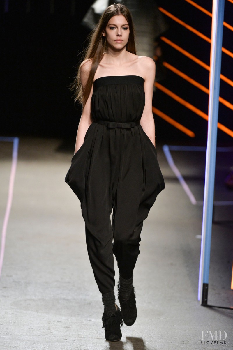 Amelia Roman featured in  the Milly fashion show for Autumn/Winter 2015