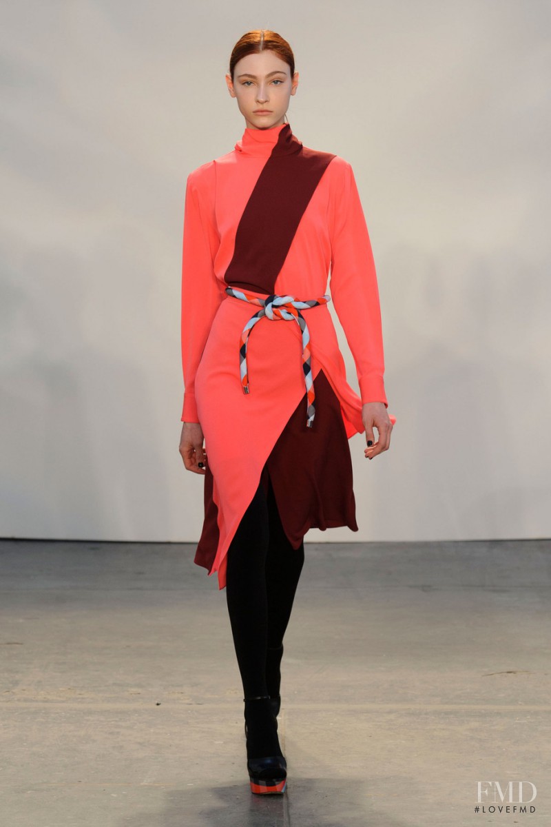 Lera Tribel featured in  the Tanya Taylor fashion show for Autumn/Winter 2015