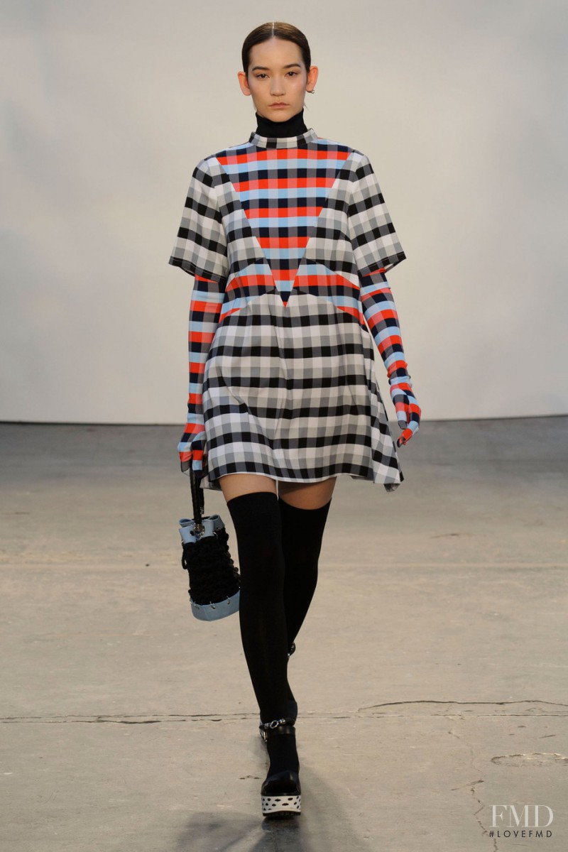 Mona Matsuoka featured in  the Tanya Taylor fashion show for Autumn/Winter 2015