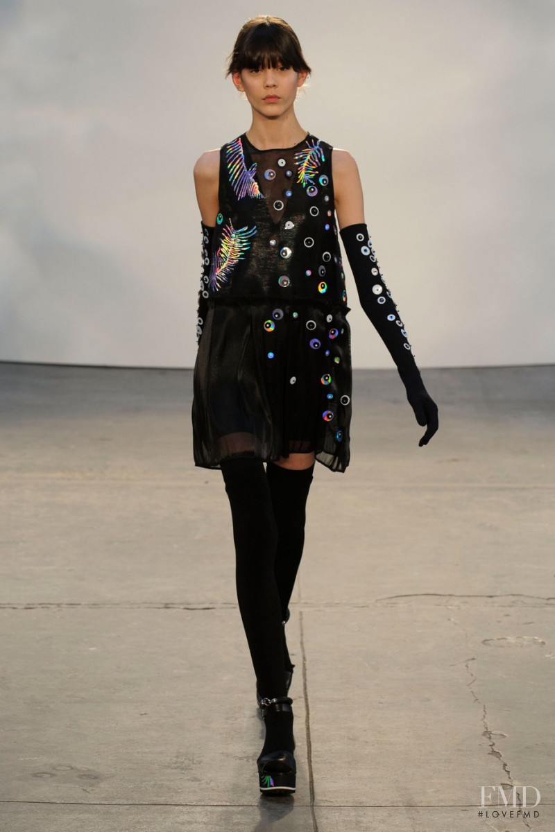 Ewa Wladymiruk featured in  the Tanya Taylor fashion show for Autumn/Winter 2015