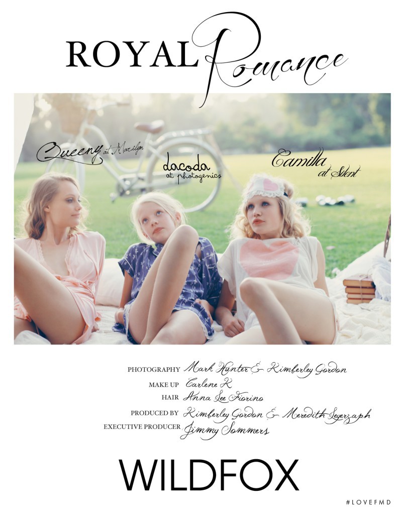 Camilla Forchhammer Christensen featured in  the Wildfox Royal Rompage catalogue for Spring/Summer 2014