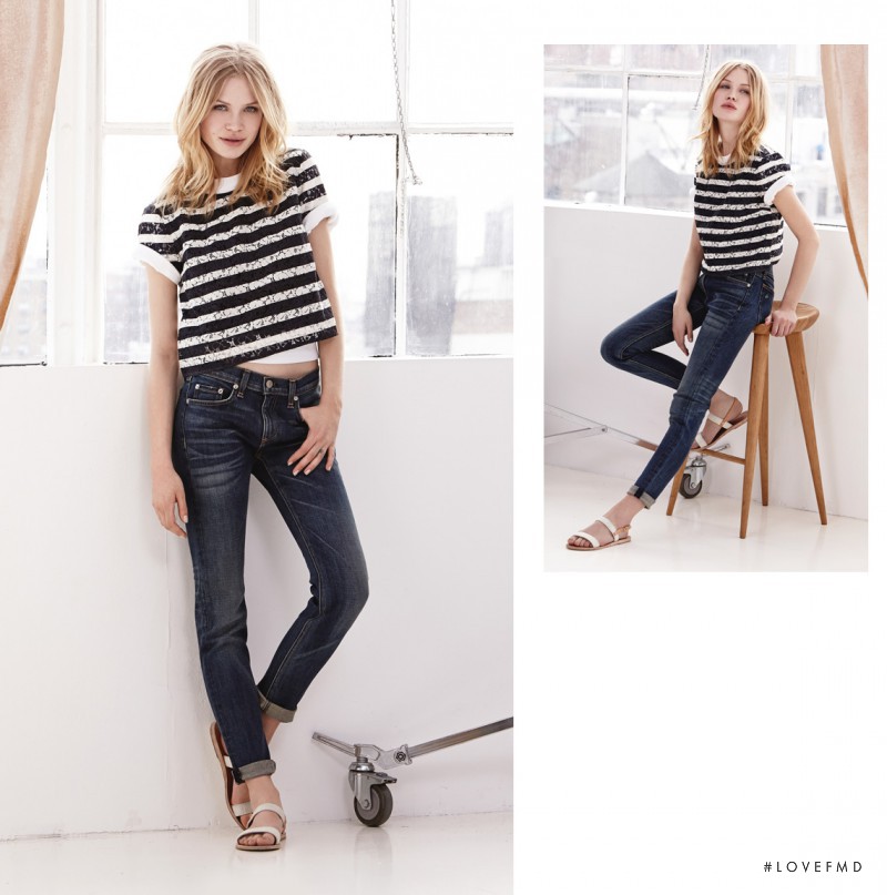 Camilla Forchhammer Christensen featured in  the Aritzia Denim Campaign advertisement for Spring 2014