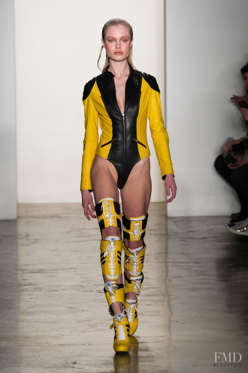 Camilla Forchhammer Christensen featured in  the Jeremy Scott fashion show for Autumn/Winter 2014